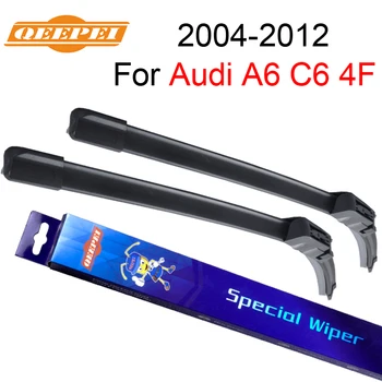 

QEEPEI Windscreen Wiper For Audi A6 C6 4F 2004 2005 2006 2007 2008 2009 2010 2011 2012 Natural Rubber Auto Car Accessories