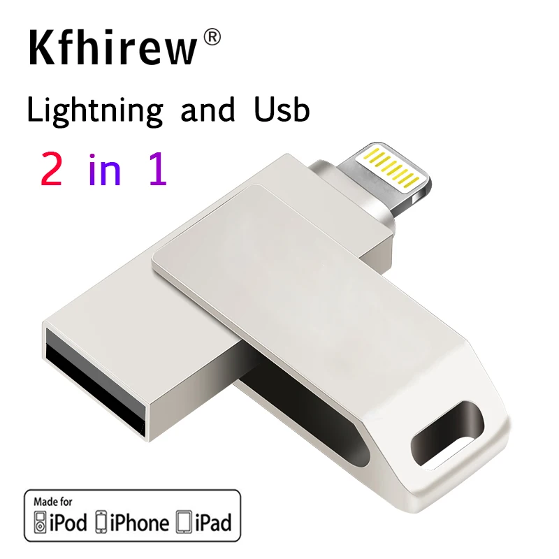 iOS Usb флеш-накопитель для iPhone/iPad USB флешка для iPhone6 7 8 X XS XR Флешка 128GB диск на ключ