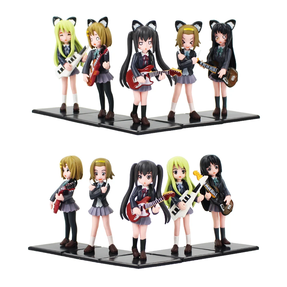 5pcs Lot Anime K On Figures Hirasawa Yui Azusa Nakano Mio Akiyama 5pcs Lot Anime K On Figures Hirasawa Yui Azusa Nakano Mio Akiyama