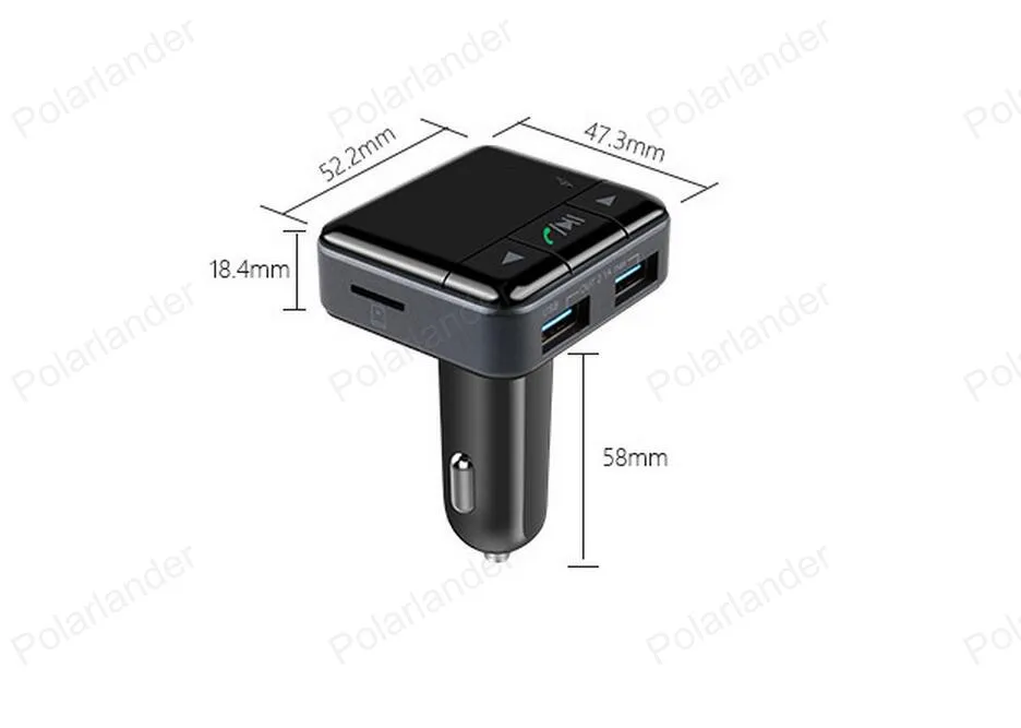 Автомобильный MP3-плеер BluetoothHandsfree FM передатчик HD Loosless+ ЖК-дисплей Экран+ Поддержка TF слот