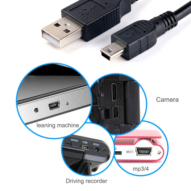 Мини USB кабель для мужчин и быстрое зарядное устройство кабели MP3 MP4 плеера