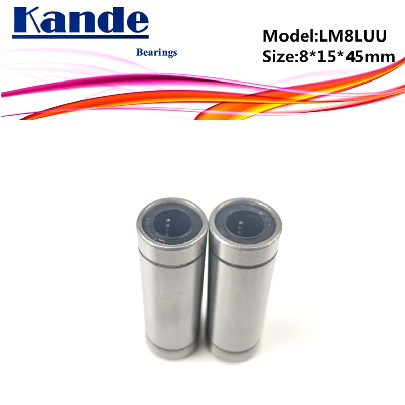 

lml Kande Bearings High quality 4pcs LM8LUU LM8L LM8L UU LM8LUU 8*15*45mm Extended Linear Bearing LML