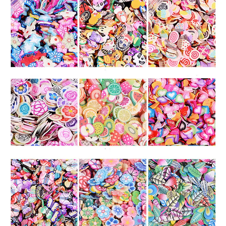 slime Clay Candy Filling ornament Fake Cake Soft clay Fruit Animals Series Feather Slices Design DIY 4