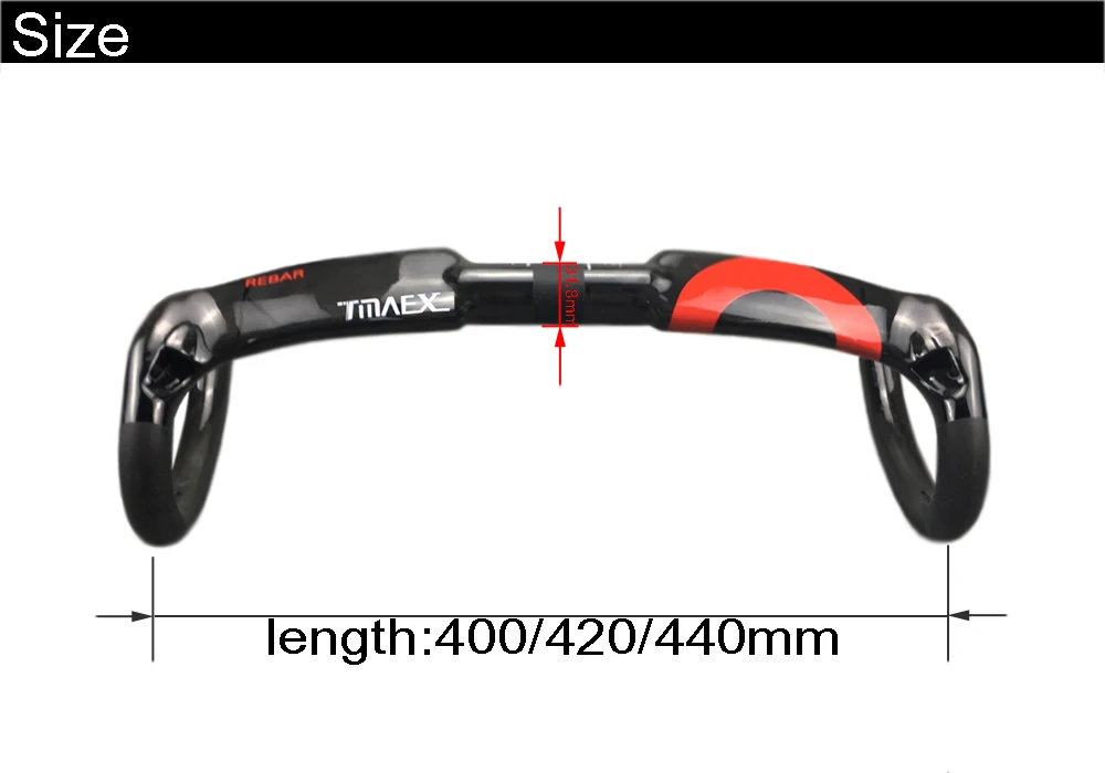 Full Carbon Handlebar Road Bicycle Outside Routing 3k Matt 31.8 400//420//440mm