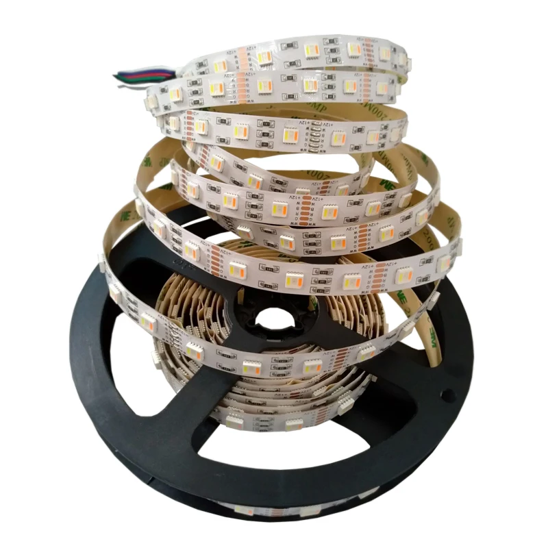 Новинка 5 м 24 В постоянного тока 5050 RGBWW цветов в 1 чип гибкая лента RGB + CCT