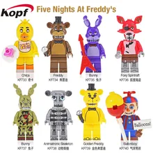 20Pcs Building Blocks Thriller Adventure Game Five Nights at Freddy's Chica Freddy Bunny Figures For Children Toys Gift KF6071