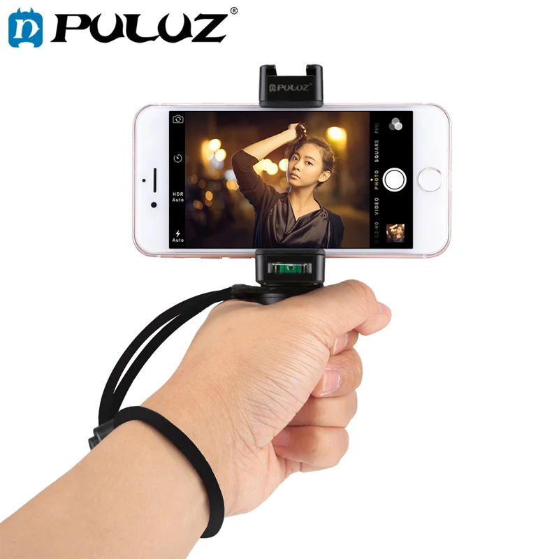 

PULUZ Handheld Grip Rig Stabilizer ABS Tripod Adapter Mount with Cold Shoe Base & Wrist Strap