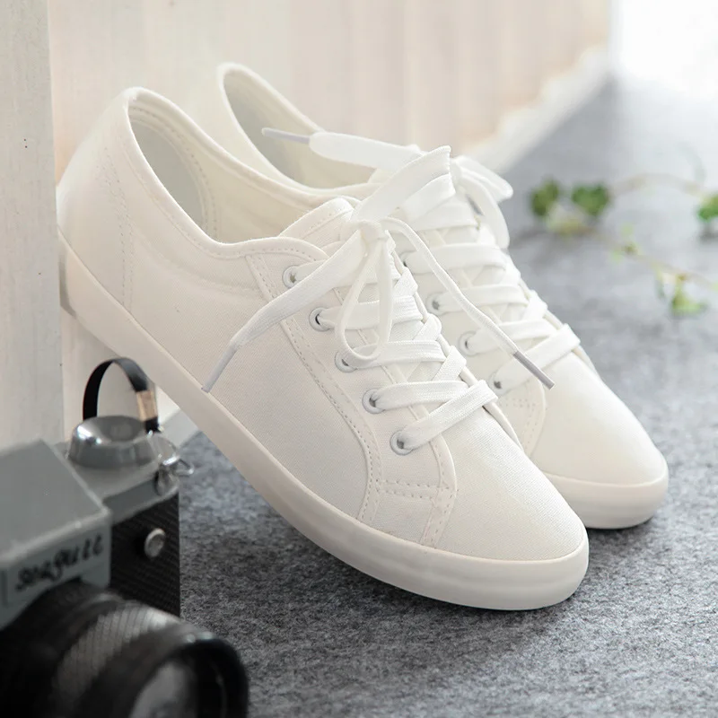 ladies white canvas sneakers