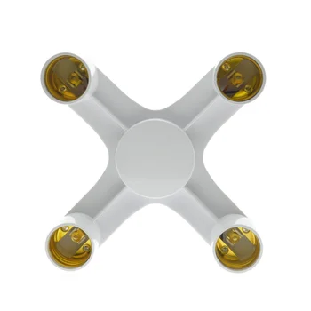 

BEYLSION 4 In 1 E27 To E27 Base Socket Splitter LED Light Lamp Bulb Adapter HolderLED Light below 80w Adapter1