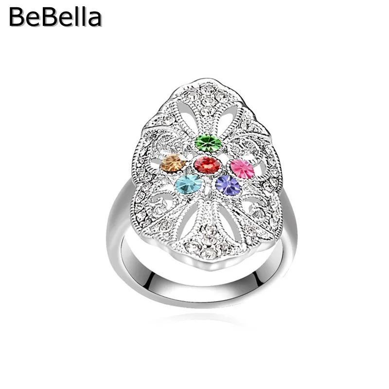 Женское кольцо с кристаллами BeBella Новое Стильное на палец для вечерние