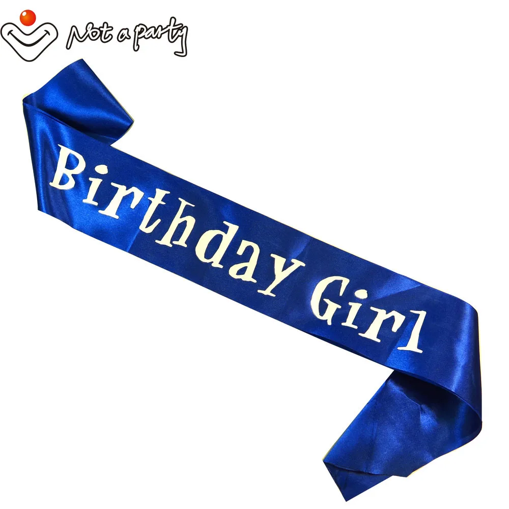 4 шт., вечерние принадлежности для мероприятий, моя лента для дня рождения, забавный подарок для взрослых, 18, 21, 30, 40, 50, 60, сувенирные ленты, украшение для дня рождения - Цвет: Bluebirthdaygirl