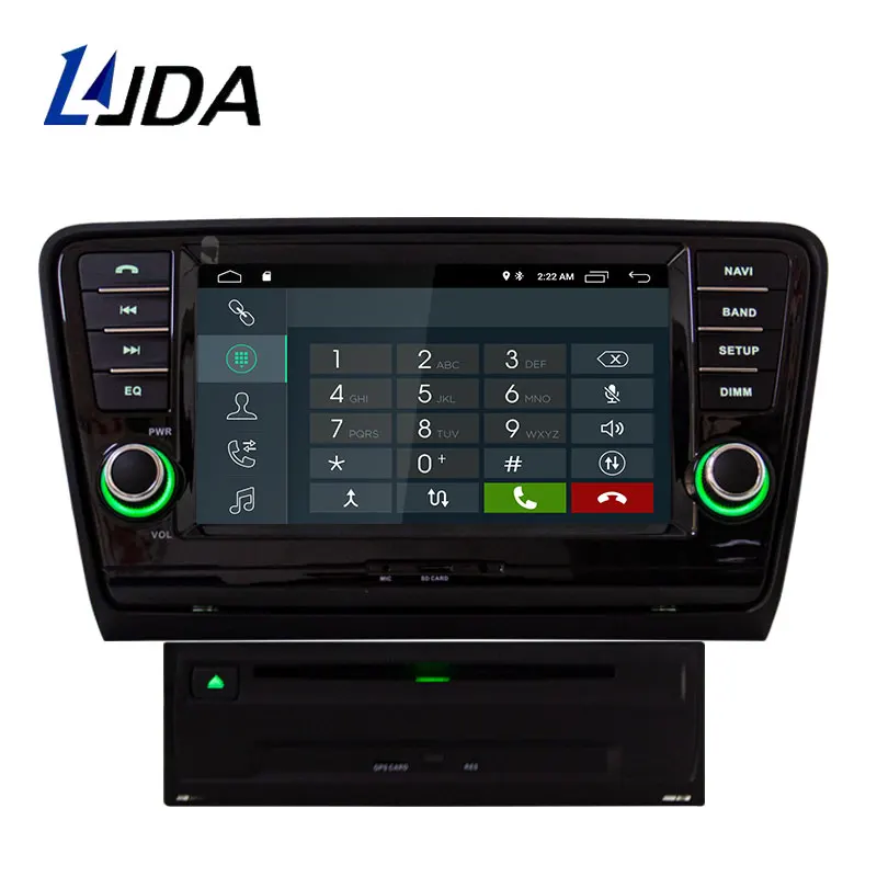 Sale LJDA Android 9.1 Car DVD Player For Skoda Octavia 2013 2014 2015 WIFI GPS Navigation 2 Din Car Radio Multimedia Canbus Stereo 1