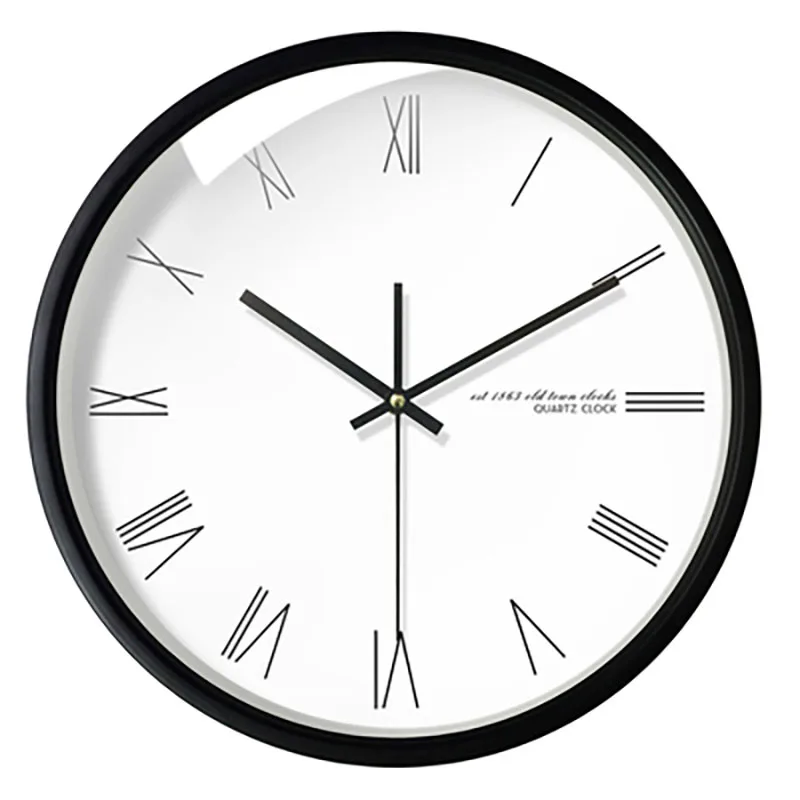 Американские бесшумные настенные часы для спальни современный дизайн креативные белые настенные часы для кухни короткие цифровые настенные часы для гостиной C6T043 - Цвет: Style 9