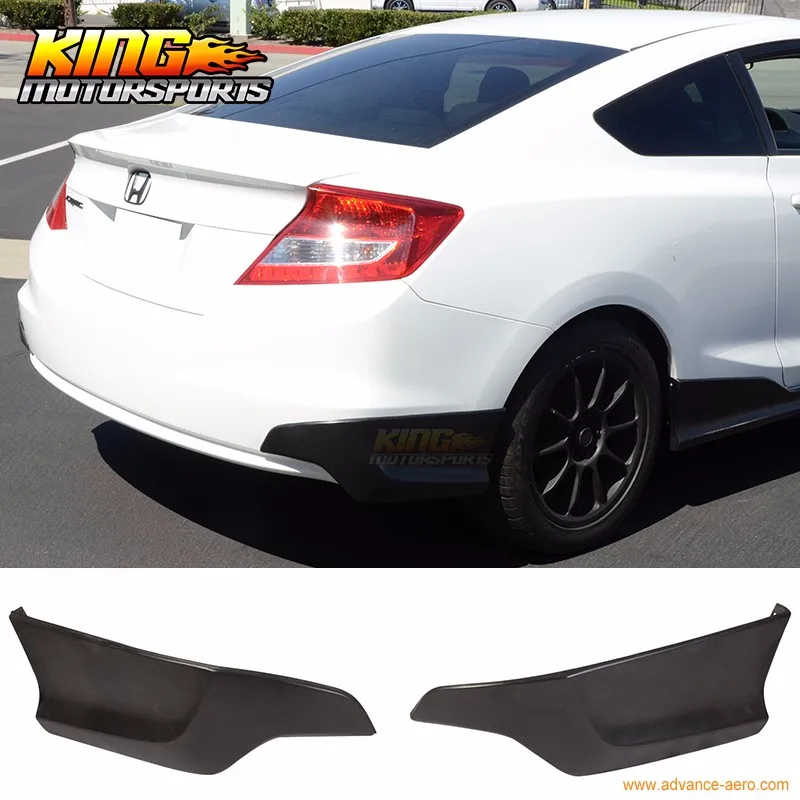 Для 2012-2013 Honda Civic 9Th Gen H стильный, для заднего бампера губ разветвители крышки Spats PU