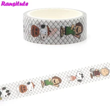 Ransitute R361 мультяшная собака Студенческая детская игрушка васи лента дорожная лента игрушка украшение автомобиля ручной счет стикер