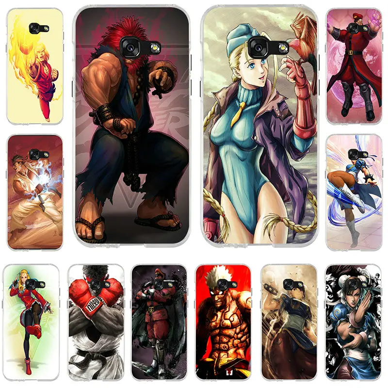 

Soft Phone Accessories for Samsung Note 2 3 4 5 8 for HTC One U11 M7 M8 M9 M10 A9 E9 Plus Case Shell Street Fighters Games