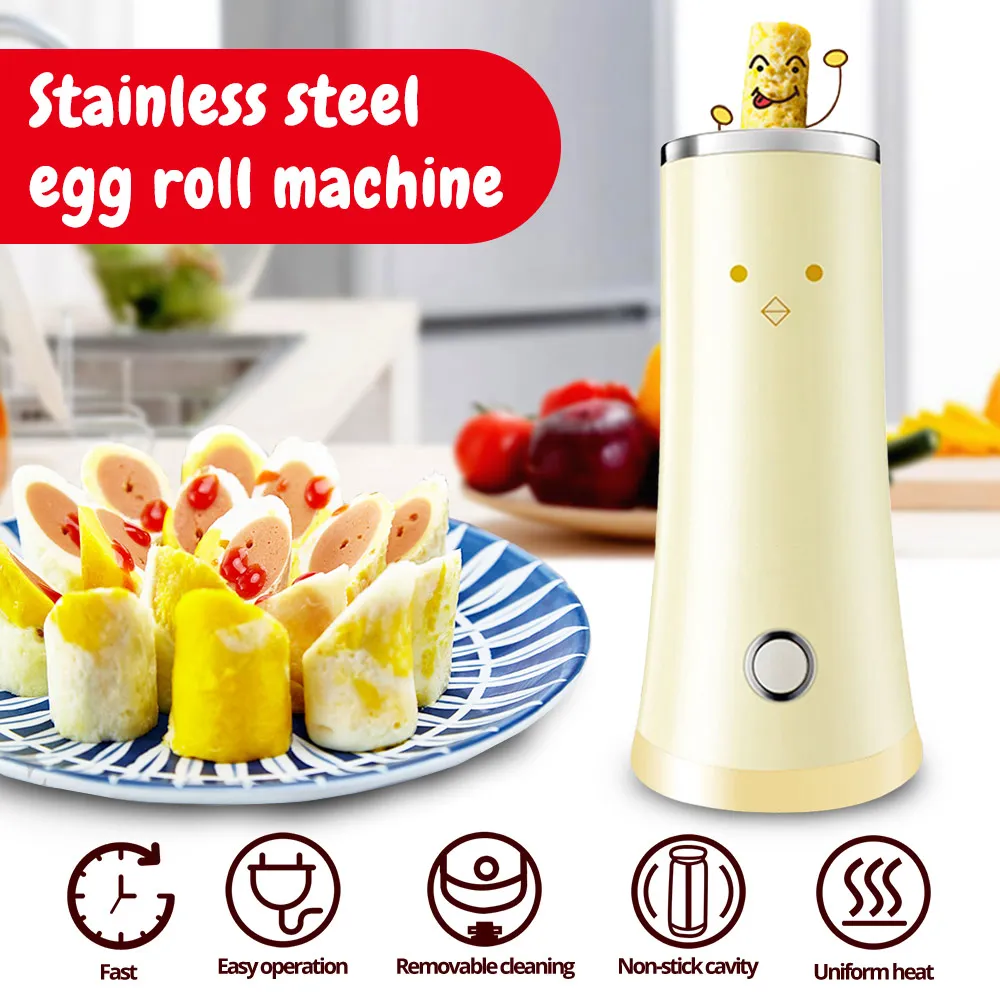 

220V Electric Egg Roll Machine Egg Cup DIY Breakfast Machine Automatic Rising Egg Roll Maker Omelette Master Sausage Machine