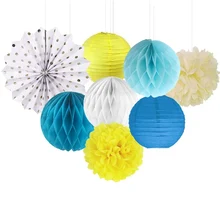 Happy Birthday Party Baby Shower Decor 8pcs/set Paper Lantern Paper Fans Pom Pom Flower Home Garden Party Photo Backdrop Happy Birthday Party Baby Shower Decor 8pcs/set Paper Lantern Paper Fans Pom Pom Flower Home Garden Party Photo Backdrop