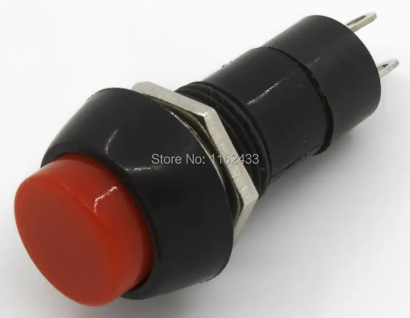 

10pcs / lot PBS-11B 12mm reset (ON) - OFF round push button switch SPST pushbutton