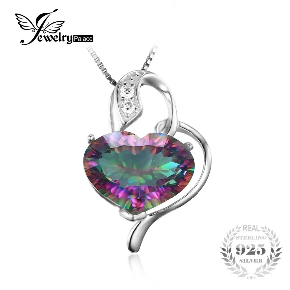 JewelryPalace 11ct Natural Rainbow Fire Mystic Topaz Genuine 925