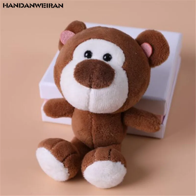 

HANDANWEIRAN 1PCS Mini Bear Plush Toy Pendant Super Cute Cartoon Bears Doll Children's Stuffed Toys Company Activity Gift 12CM