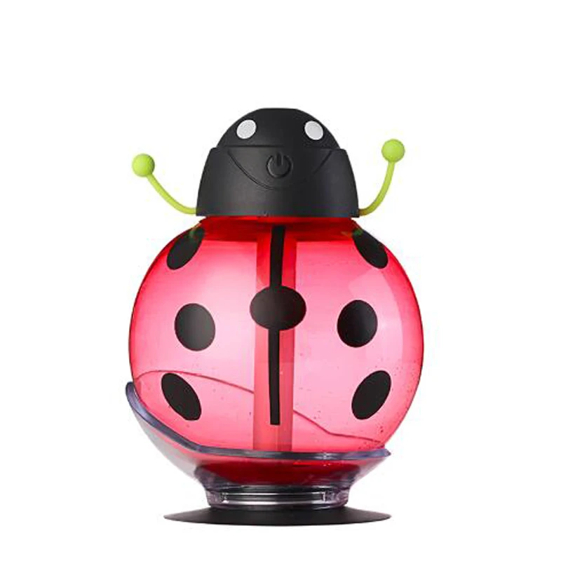 Прямая поставка ультразвуковой увлажнитель в виде жука бутылки Светодиодные