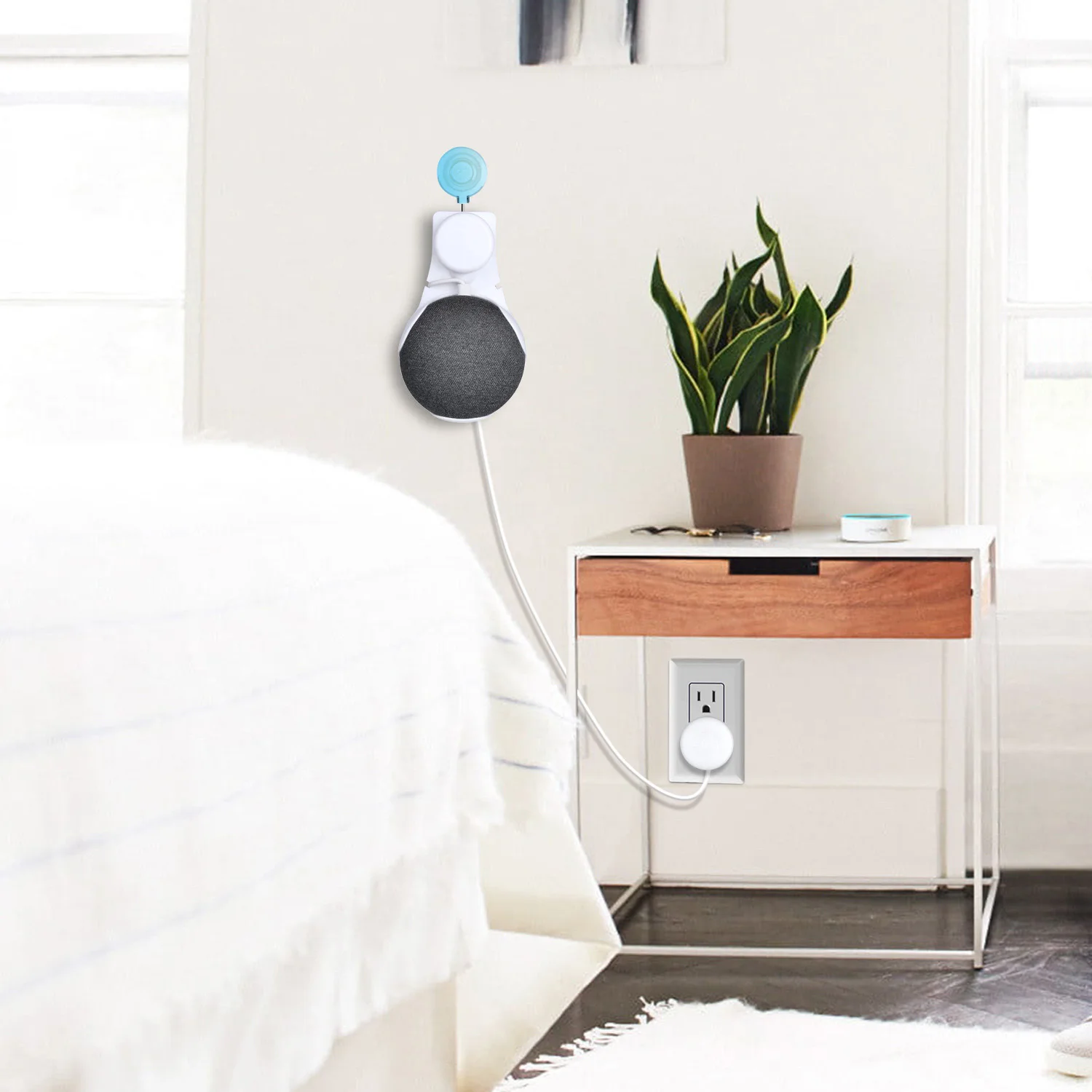 Пластиковый настенный кронштейн Gosear держатель для мини динамиков Google Home