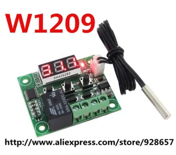 

50pcs W1209 DC 12V250V heat cool temp thermostat temperature control switch temperature controller thermometer thermo controller
