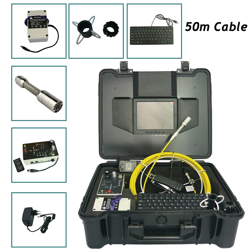 ABS Carrying Case DVR Function And Keyboard Vent Duct Pipeline
