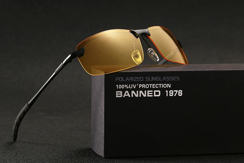 Антибликовые модные вечерние мужские солнцезащитные очки ночного видения, брендовые дизайнерские очки для вождения wo мужские очки oculos 3043