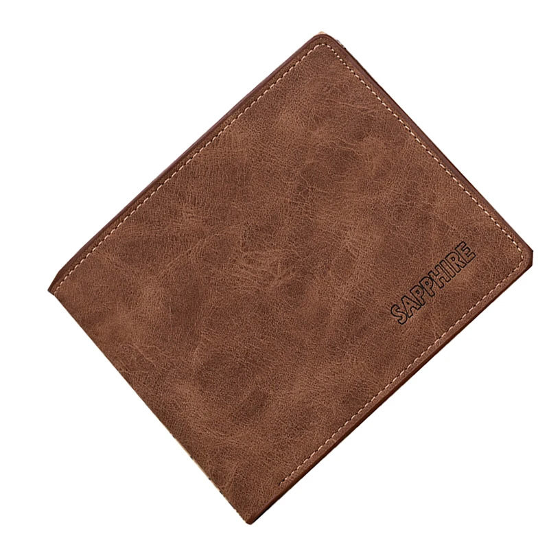 

2017 Brand Short Design Pu Leather Men Wallet Card Holder Wallet Male Purse Wallet Men Small Vintage Men Wallets Free Shipping