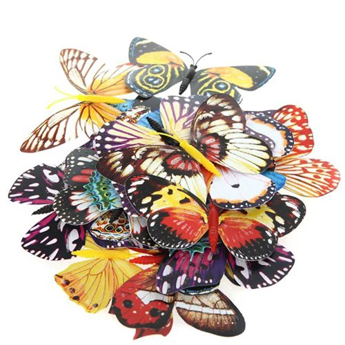 

20pcs 10cm Artificial Butterfly Luminous Pin Clip for Home Christmas Wedding Decoration, Colors Randomly Send