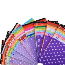 Печатный войлок, нетканый материал, толщина 1 мм, полиэфирная ткань для шитья кукол, ремесла, украшение дома, узорчатый комплект, 15x15 см, 80 шт