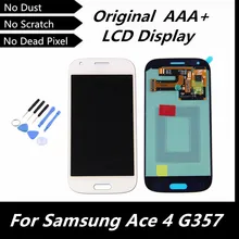 100% Original LCD for Samsung Galaxy Ace 4 SM-G357 G357 G357FZ LCD Display with Touch Screen Digitizer Assembly White Color