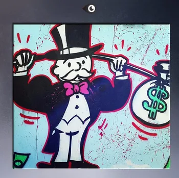

popular wall street arts POP ART Giclee poster hand painted on canvas for wall decoration painting x-041