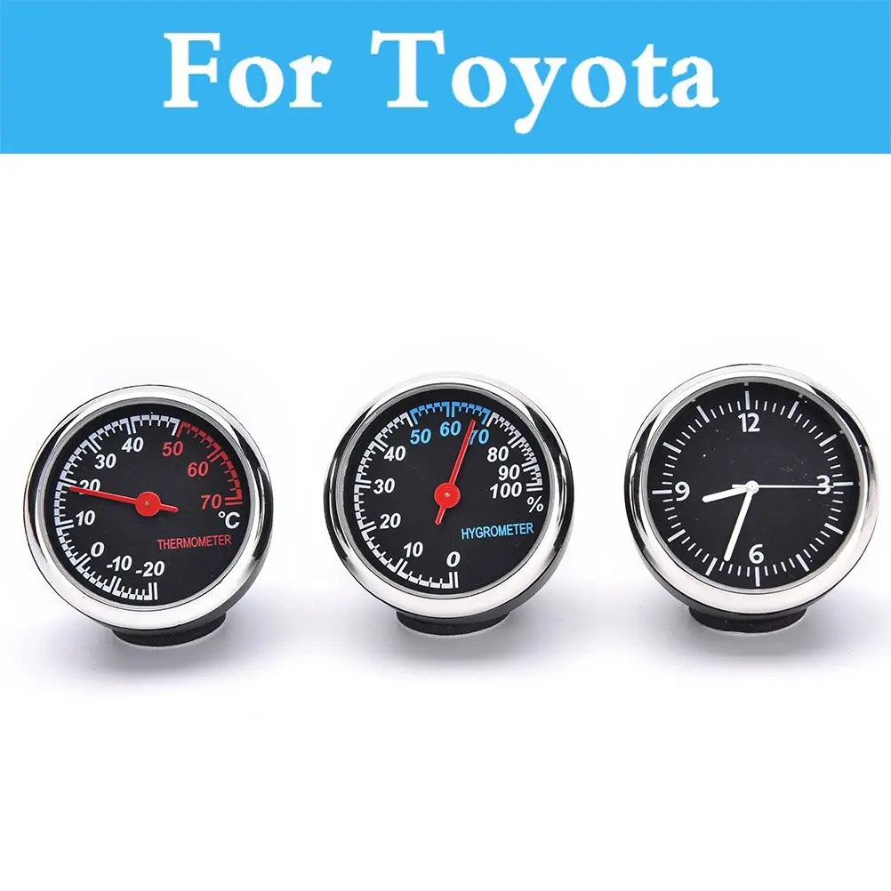 Автомобильный цифровой термометр гигрометр часы для Toyota Corolla Camry Solara Celica Celsior Century
