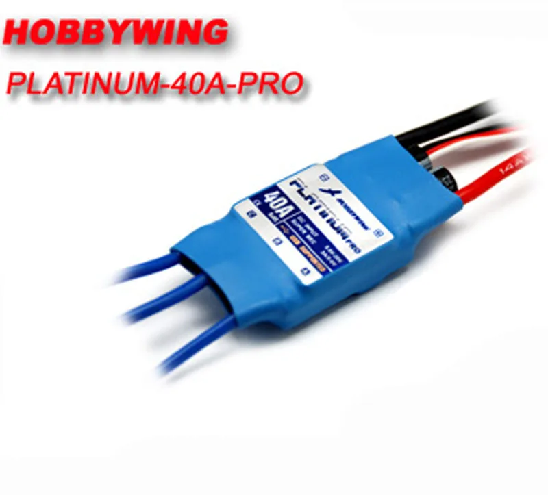 

1PC HobbyWing Platinum-40A-Pro Brushless ESC Electronic Speed Controller With BEC Continuous Current 40A ESC for Fixed Wing