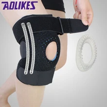 AOLIKES наколенники из силикагеля, 4 пружины, стабилизатор колена, защита для баскетбола, волейбола, дышащие спортивные наколенники joelheira