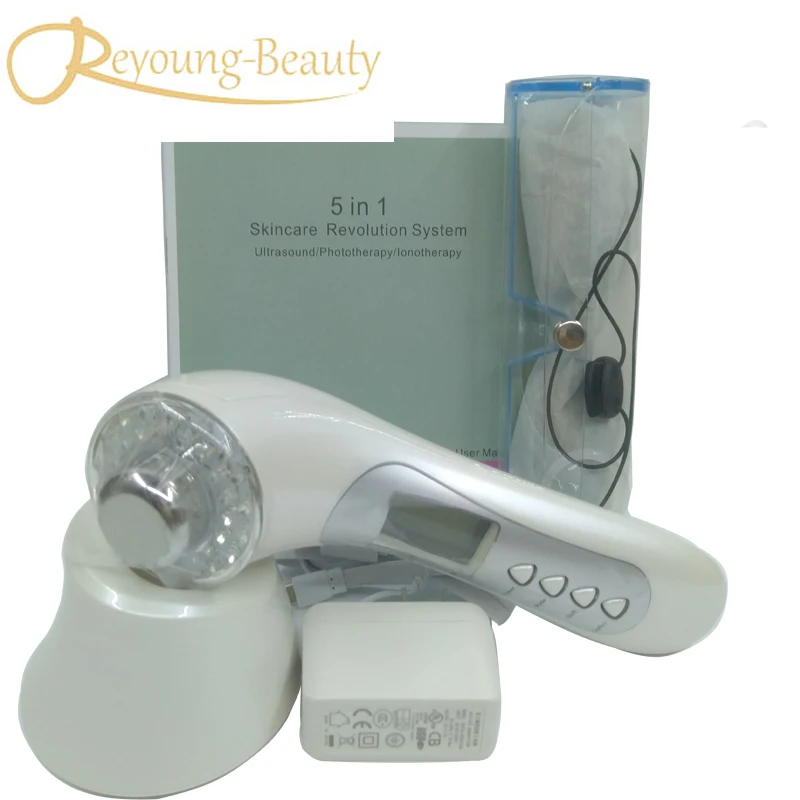 Portable Home Use Beauty Salon Ultrasonic Galvanic Ion  Led Photon Rejuvenator Face Lift Skin Tighten Firming Beauty Devices