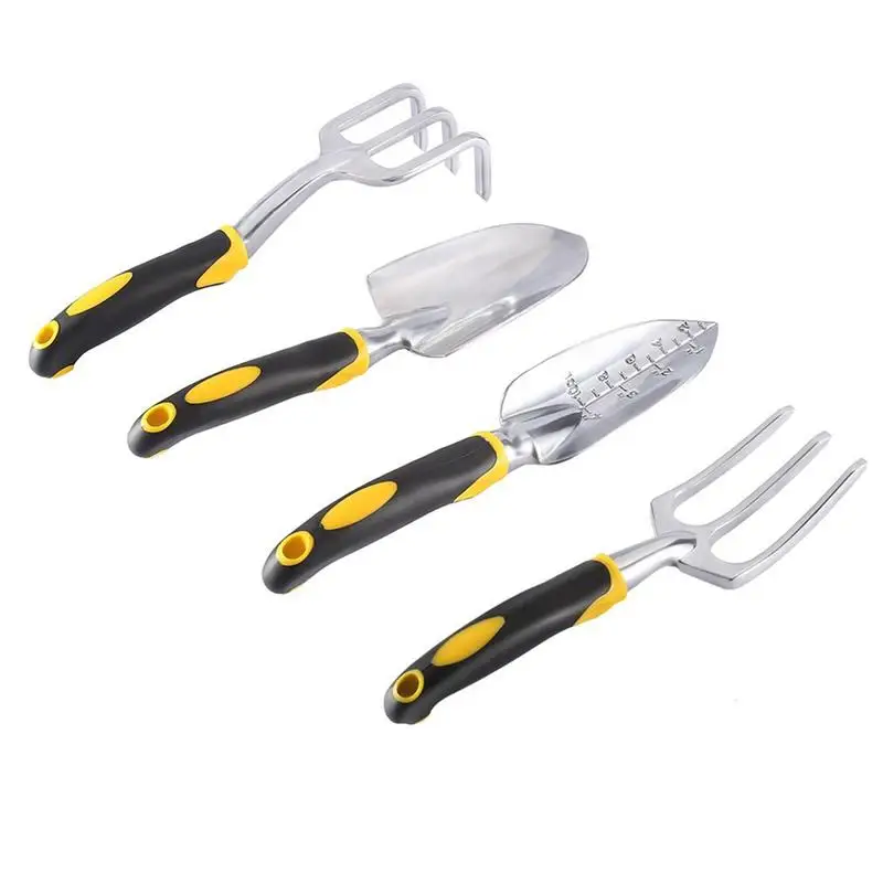 Hand Tools 4pcs/Set Mini Garden Lawn Plant Tool Set With Wooden Handle Gardening Tool Shovel Rake