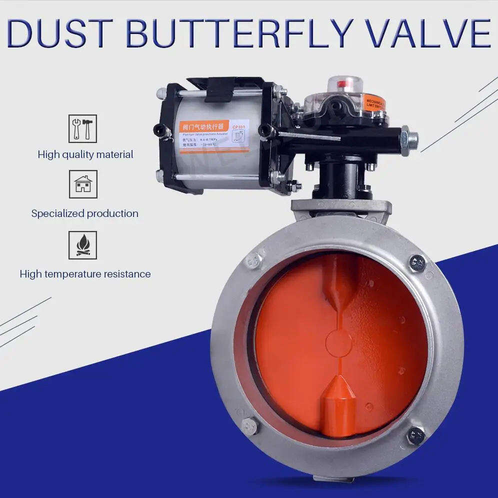 

Pneumatic Powder Cement Single / Double Flanged Cement Butterfly Valve