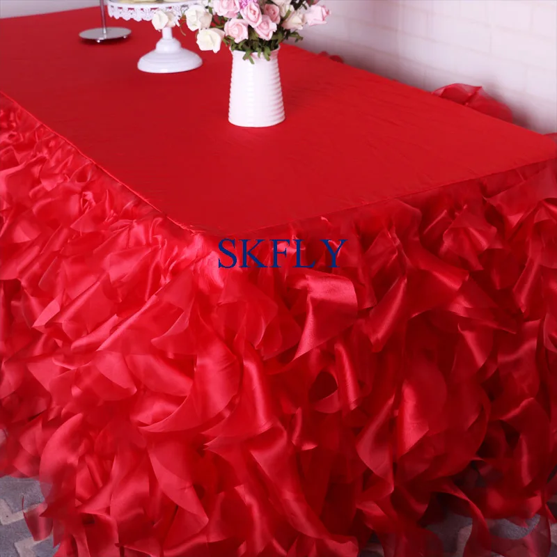 CL010A цена скидка Свадебная серебристо-серая красная синяя органза курчавая ива настольная юбка с липучкой