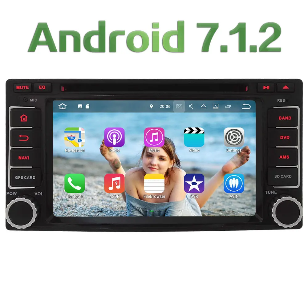 2GB RAM Android 7 1 2 Quad Core DAB BT Car Multimedia DVD Player Radio GPS