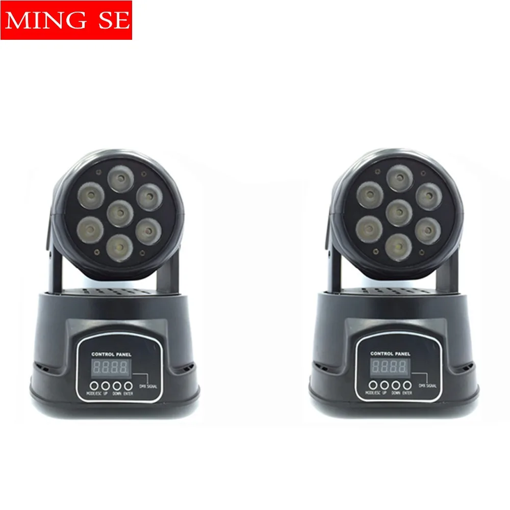 2pcs/lots CREE 7x12W RGBW quad mini led wash moving head light LED stage lights Mini Moving Head 14 channels | Лампы и освещение