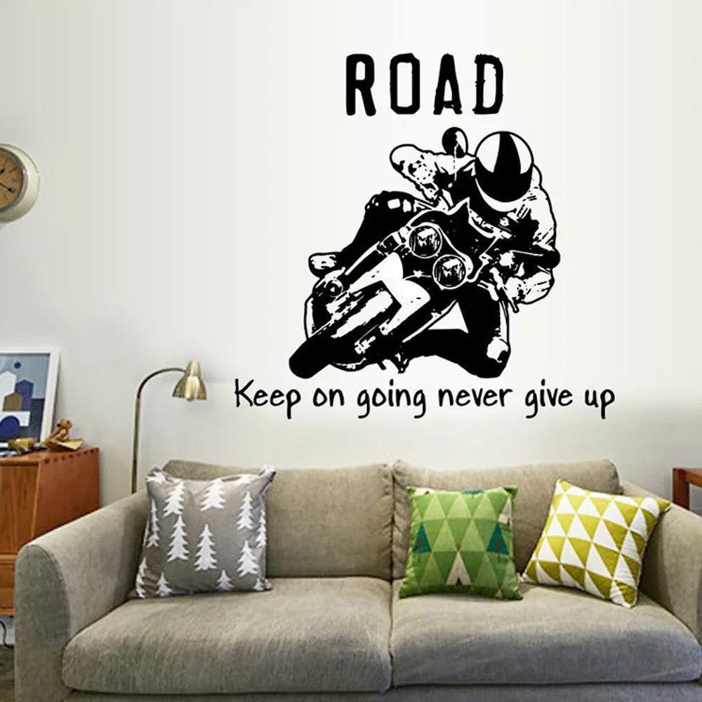 

Wall stickers home decoration DIY stunt motorcycle wall sticker decal art mold silhouette L0426