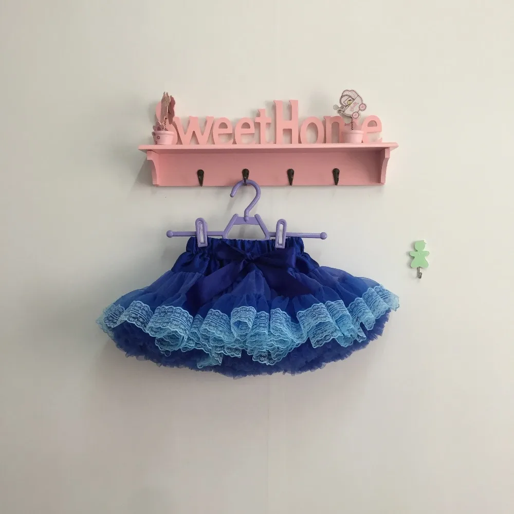 royal blue skirts, children pettiskirts, lace tutu,girls skirtsin