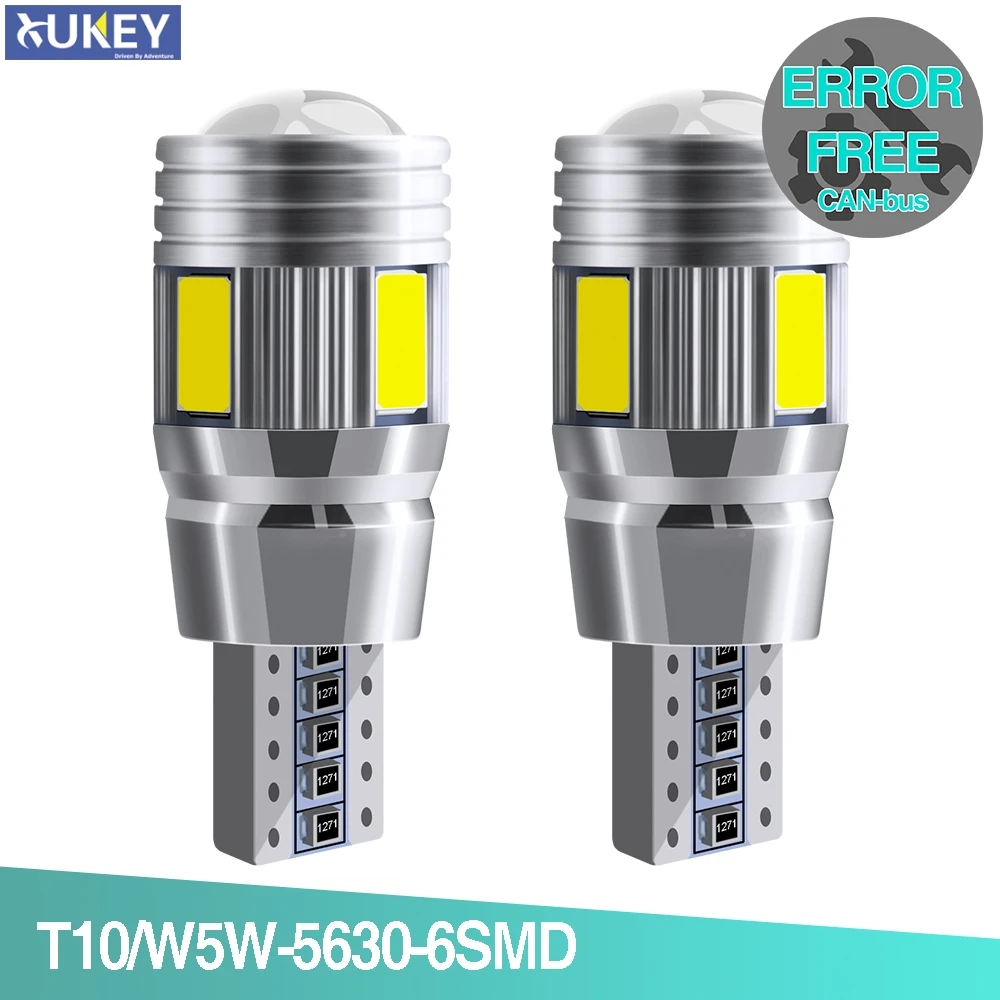 Автомобильные светодиодные лампы Xukey T10 2 шт. 501 168 W5W клиновидный светильник CANBUS 5630