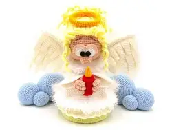 Вязаные игрушки амигуруми модель ангела номер b0123