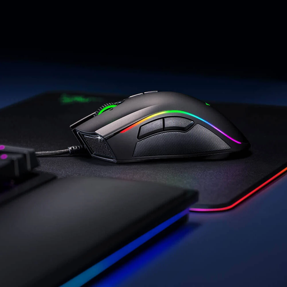 Razer Мамба Elite Проводная игровая Мышь эргономичная лазерная multi-цветов 16000 Точек на дюйм Киберспорт 16000 Точек на дюйм Сенсор Мышь для PC Gamer ноутбук