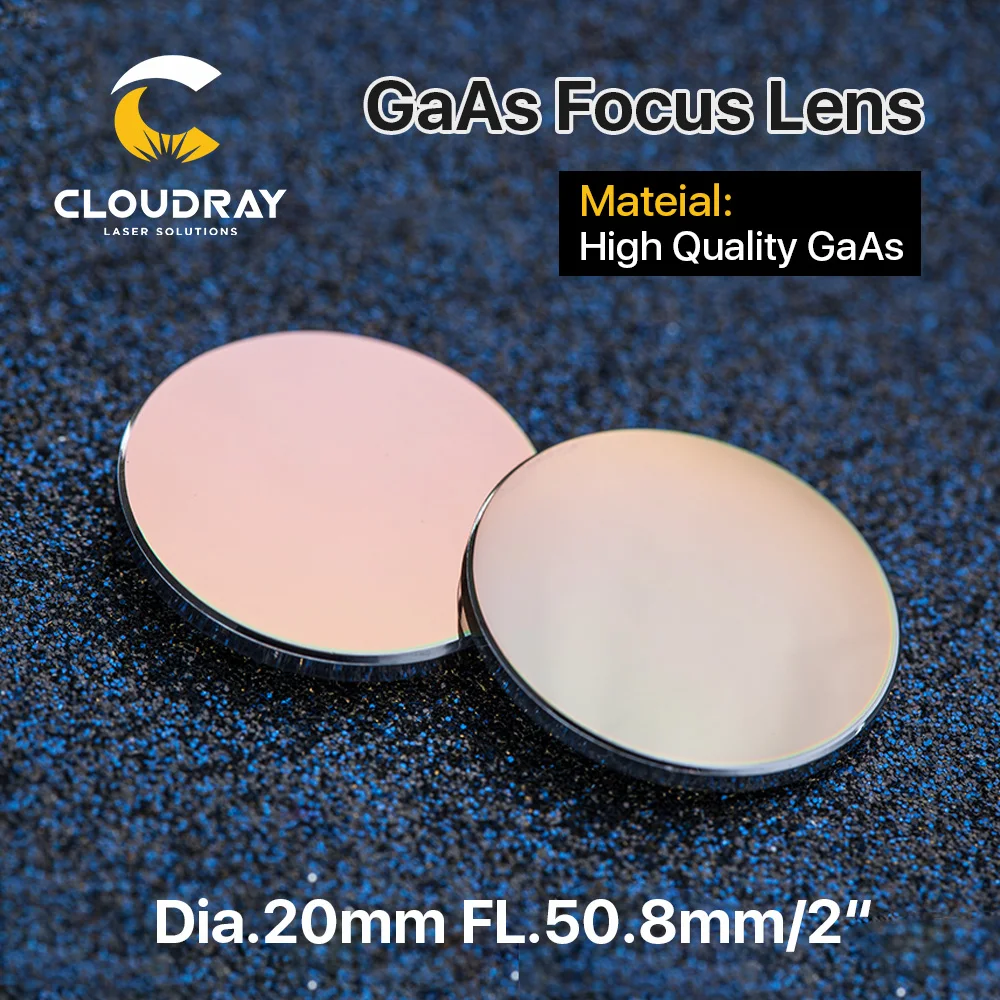 Cloudray GaAs Focus Lens Dia. 19,05/20 мм FL 50,8 63,5 101,6 мм 1,5-" Высокое качество для CO2 лазерной гравировки и резки